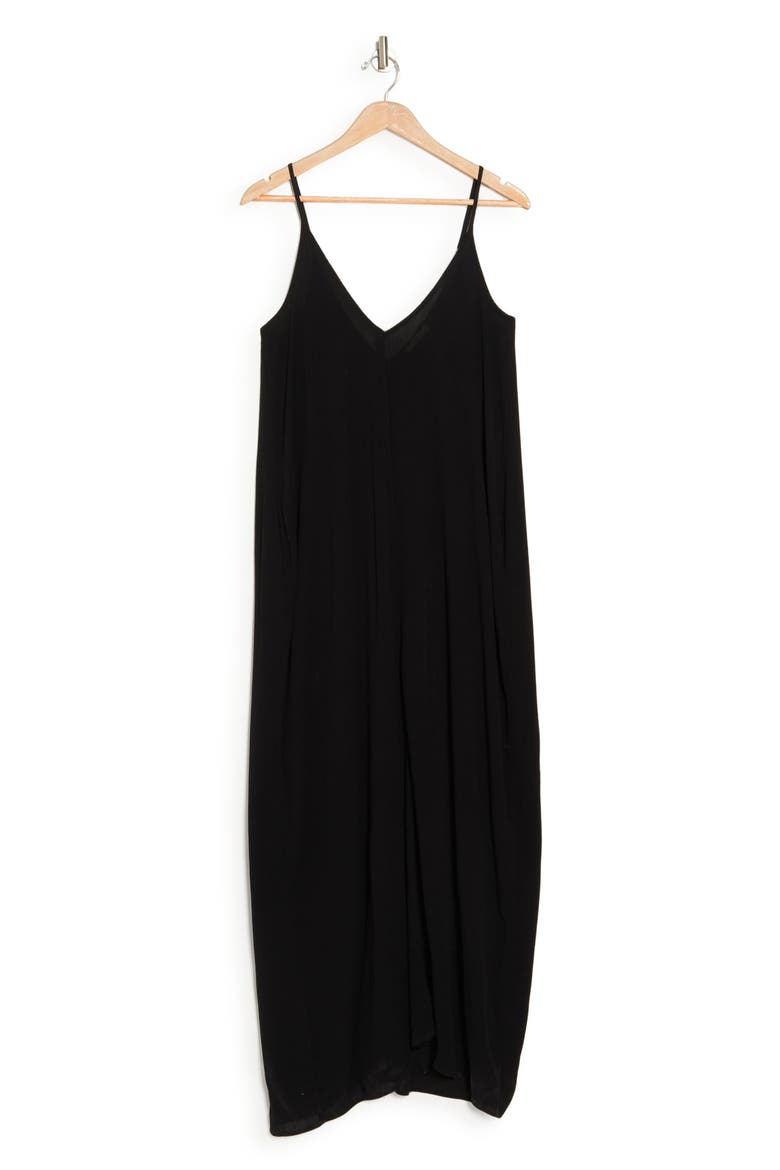 Gauze Maxi Dress, Alternate, color, BLACK