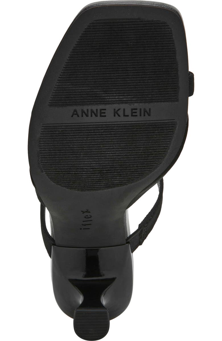 Anne Klein Jevelli Toe Loop Sandal, Alternate, color, Black Stretch