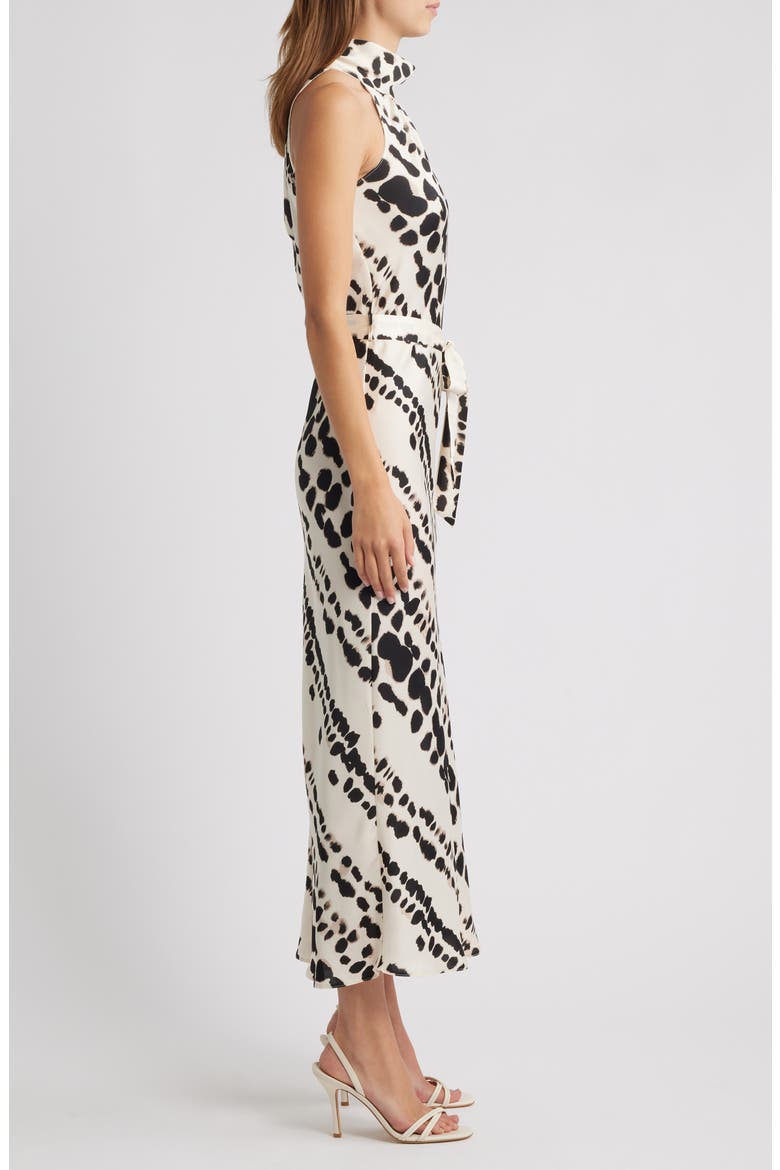 Sleeveless Satin Maxi Dress, Alternate, color, NEUTRAL
