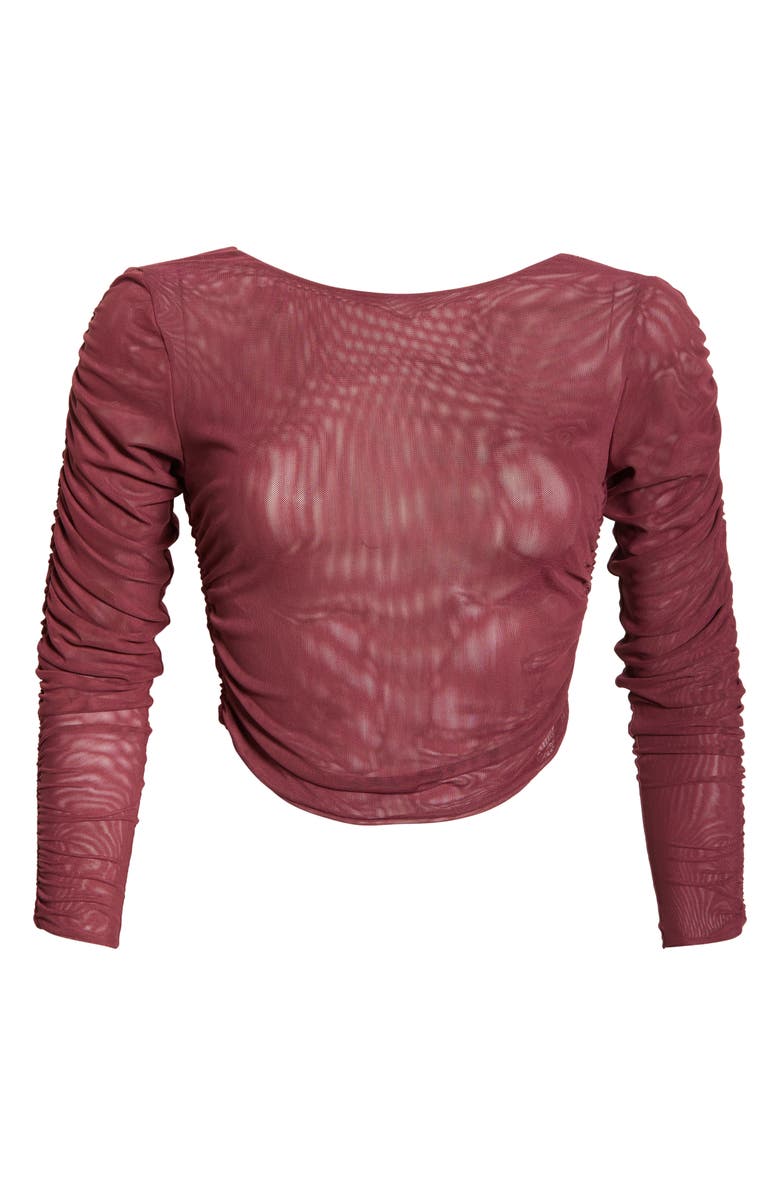 ViX Paula Hermanny Mira Long Sleeve Cover-Up Top, Main, color, Purple