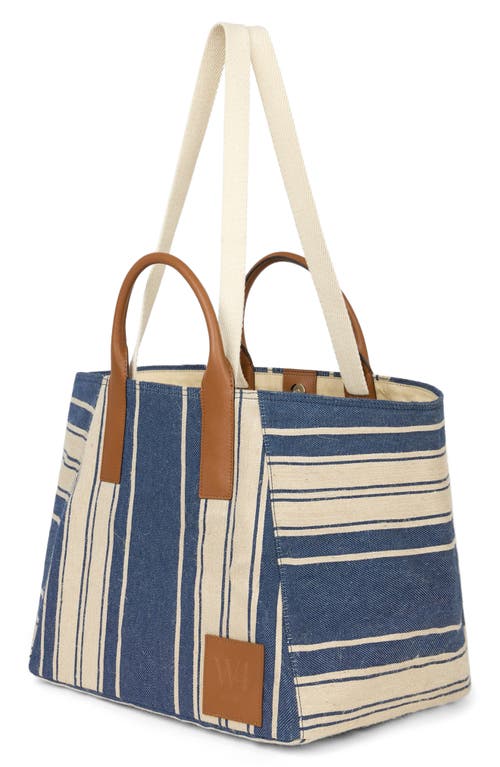We-ar4 The Riviera Striped Canvas Tote Bag