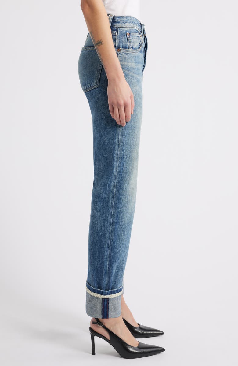MOUSSY VINTAGE Amityville High Waist Straight Leg Jeans, Alternate, color, Light Blue