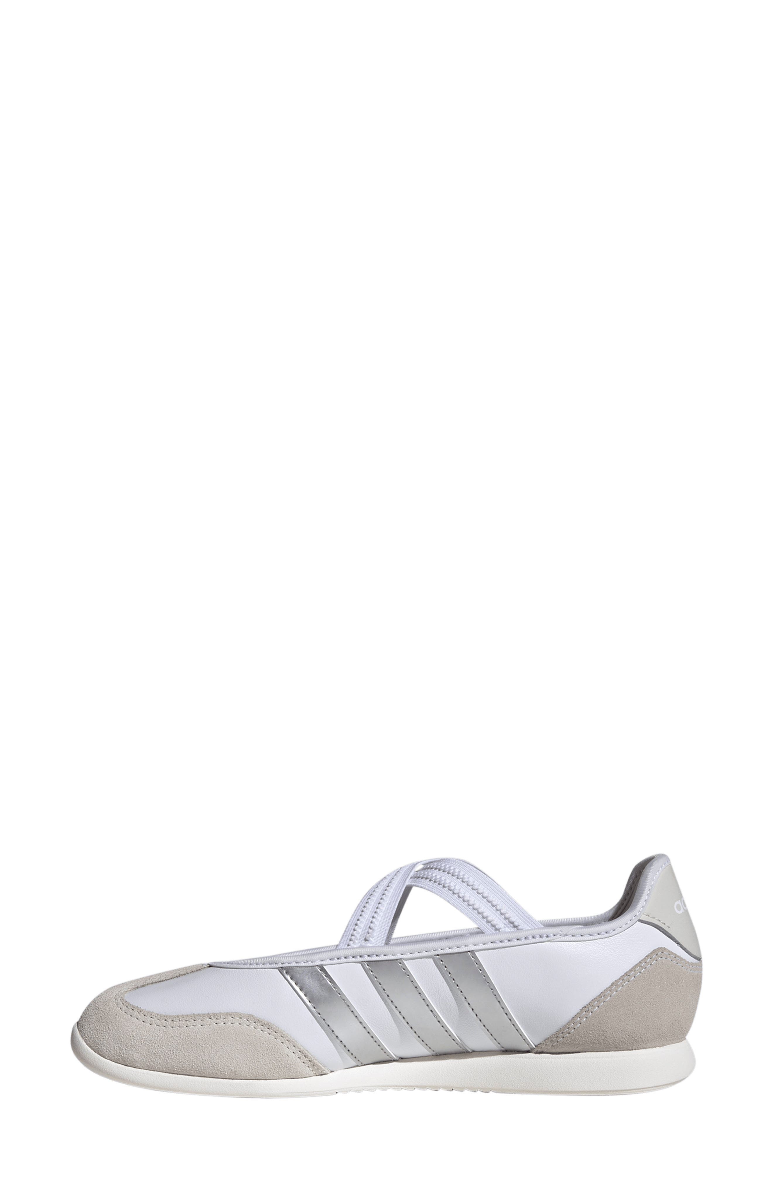 adidas Barreda Mary Jane Flat, Alternate, color, White/ Silver Met./ Off White