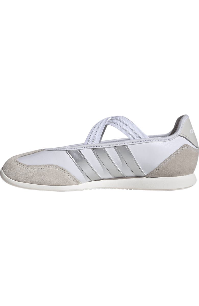 adidas Barreda Mary Jane Flat, Alternate, color, White/ Silver Met./ Off White
