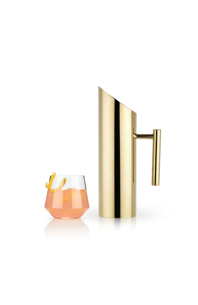 Viski Modern Pitcher, Alternate, color, Gold