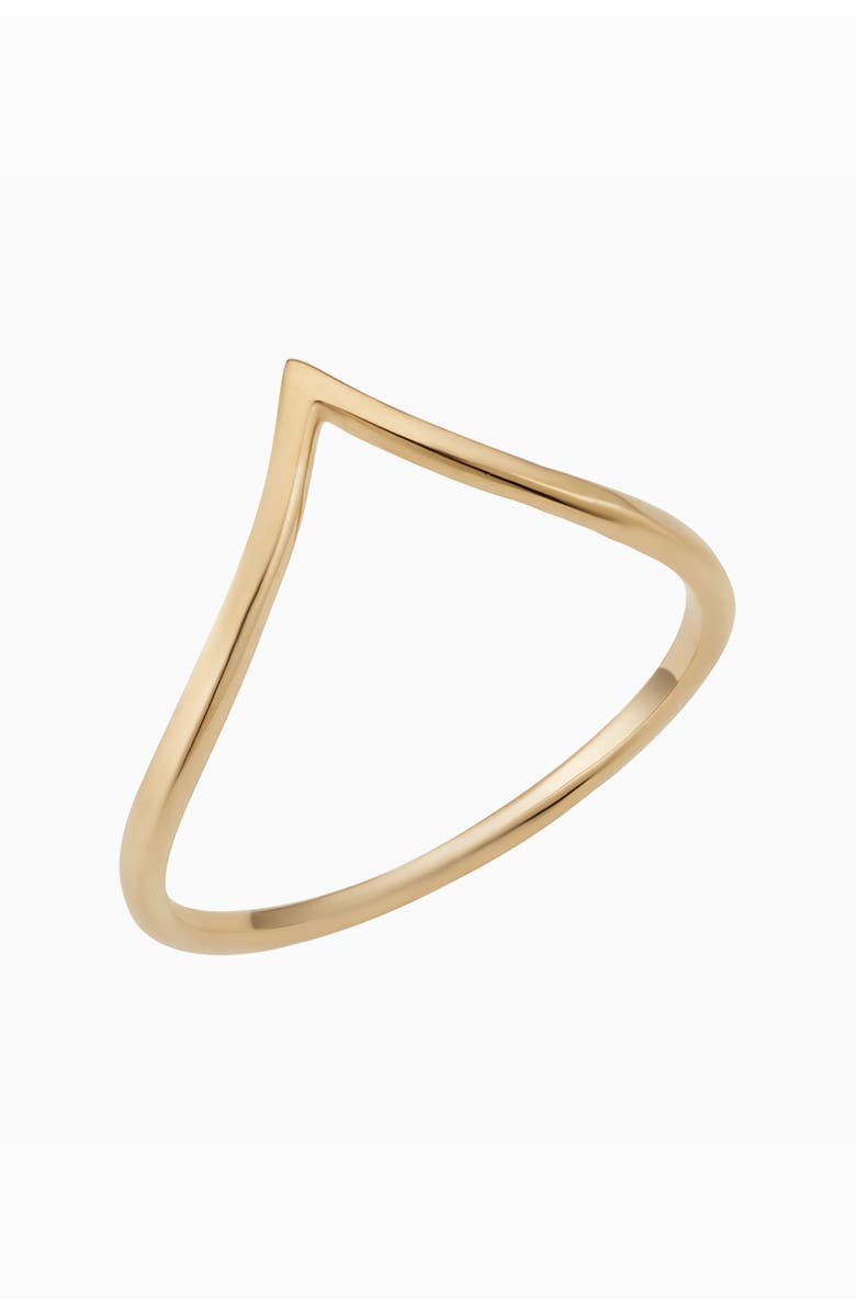 Oradina 14K Yellow Gold Chevron Ring, Main, color, Yellow Gold