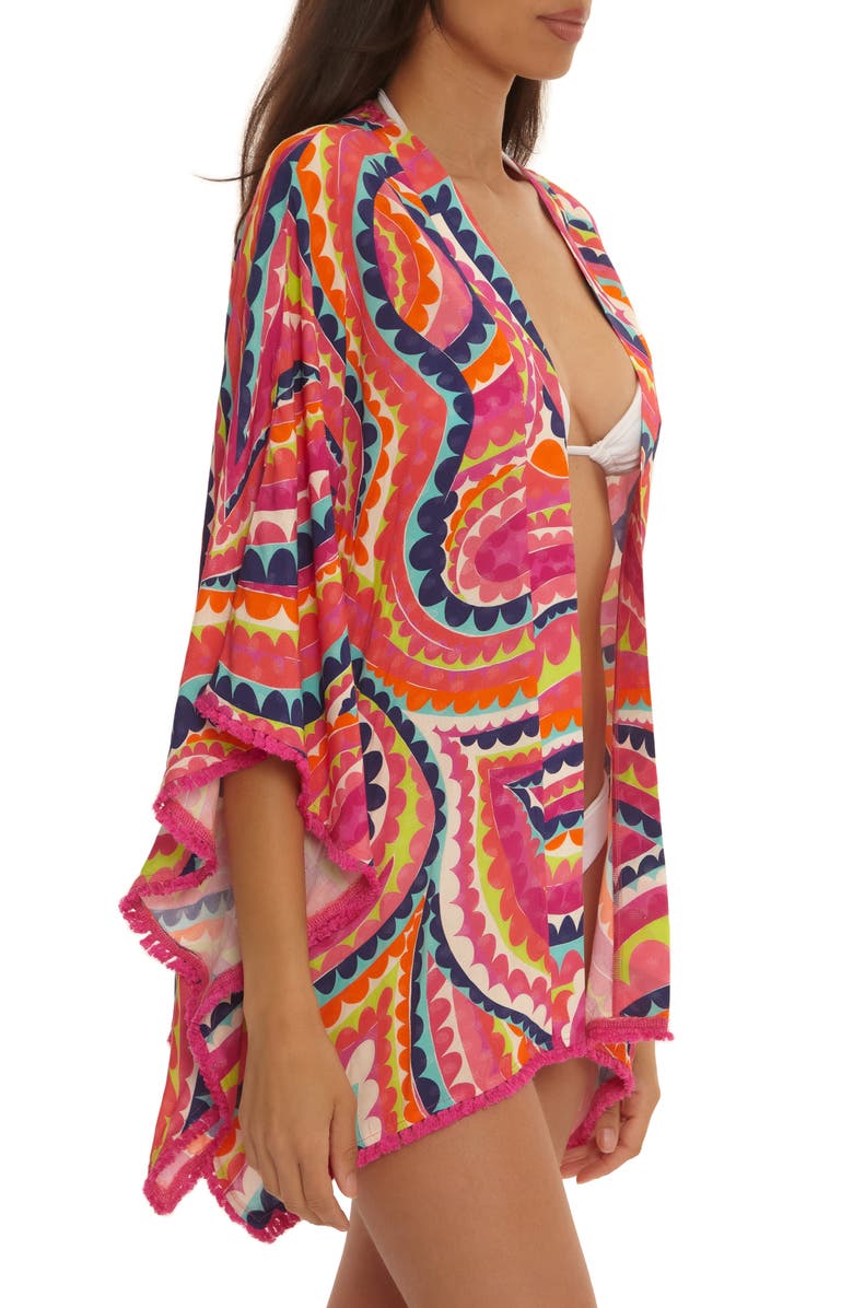 Trina Turk Aphrodite Open Front Cover-Up Tunic, Alternate, color, 