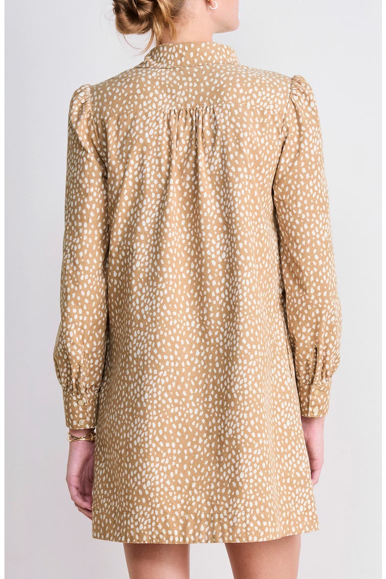 Long Sleeve Cotton Corduroy Popover Dress, Alternate, color, CAPPUCCINO