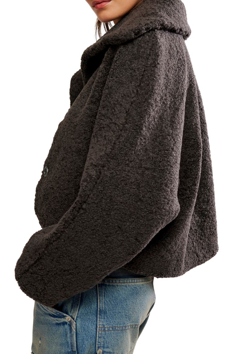 Softest Touch High Pile Fleece Jacket, Alternate, color, CHARCOAL GREY