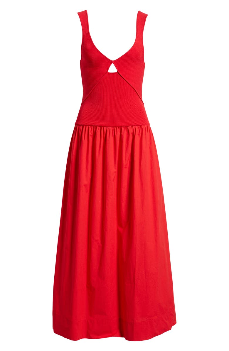 Rails Raquel Mixed Media Maxi Dress, Alternate, color, Cherry