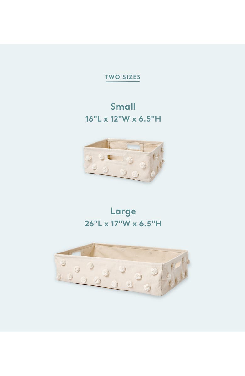 Pehr Hide Away Small Canvas Basket, Alternate, color, Grey