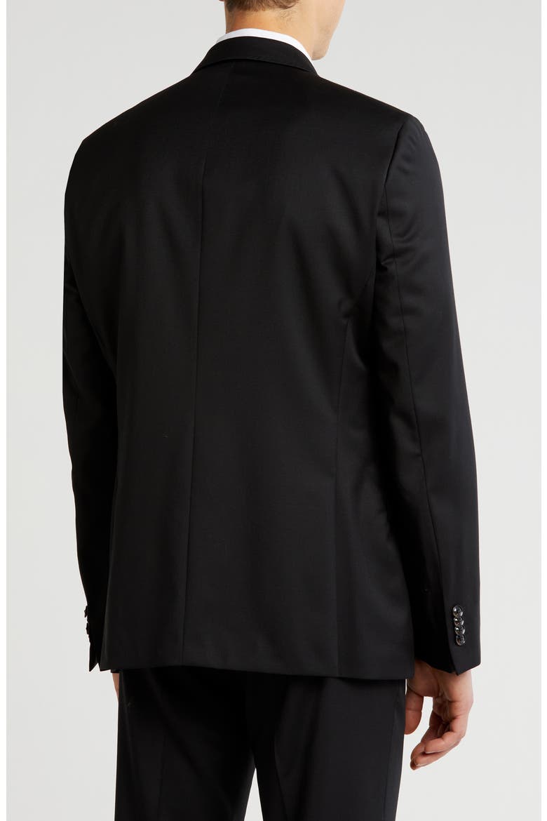 Notch Lapel Virgin Wool Sport Coat, Alternate, color, BLACK