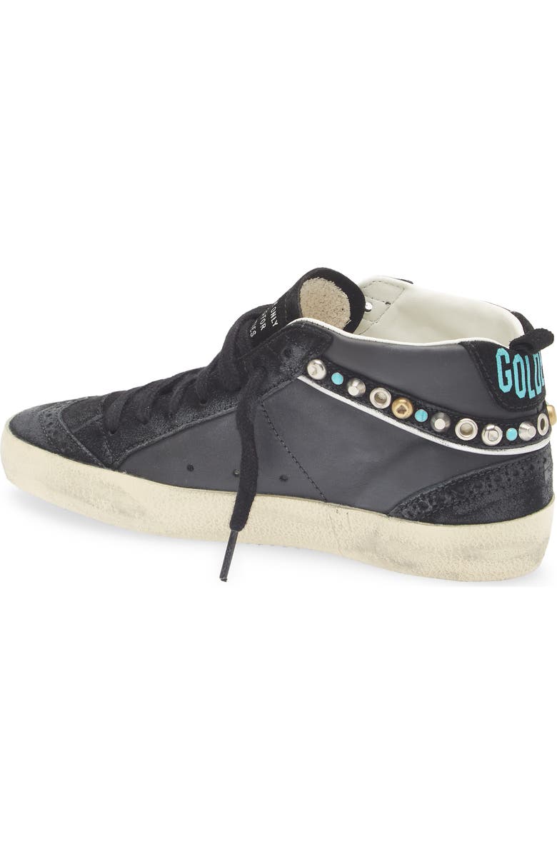 Golden Goose Mid Star Sneaker, Alternate, color, Black/ Silver