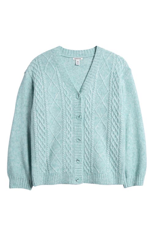 Nordstrom Kids' Oversize Cable Cardigan In Blue Raindrop
