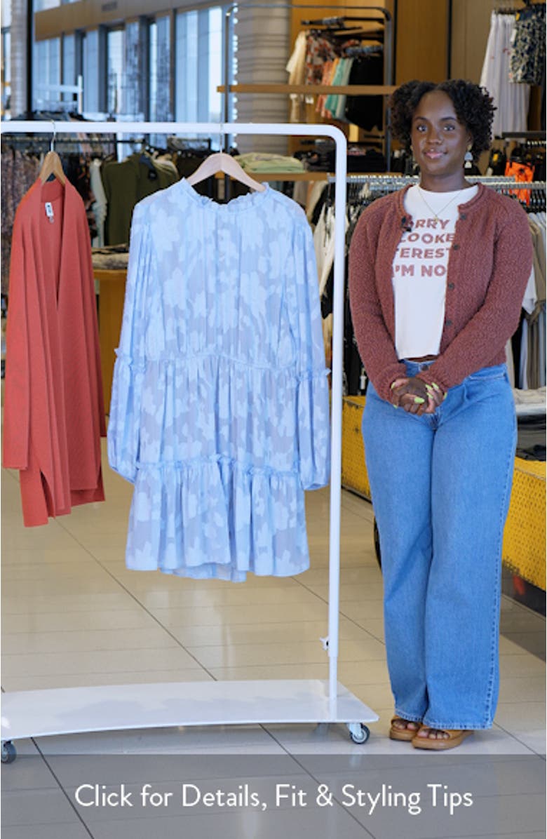 Floral Ruffle Long Sleeve Dress, sales video thumbnail