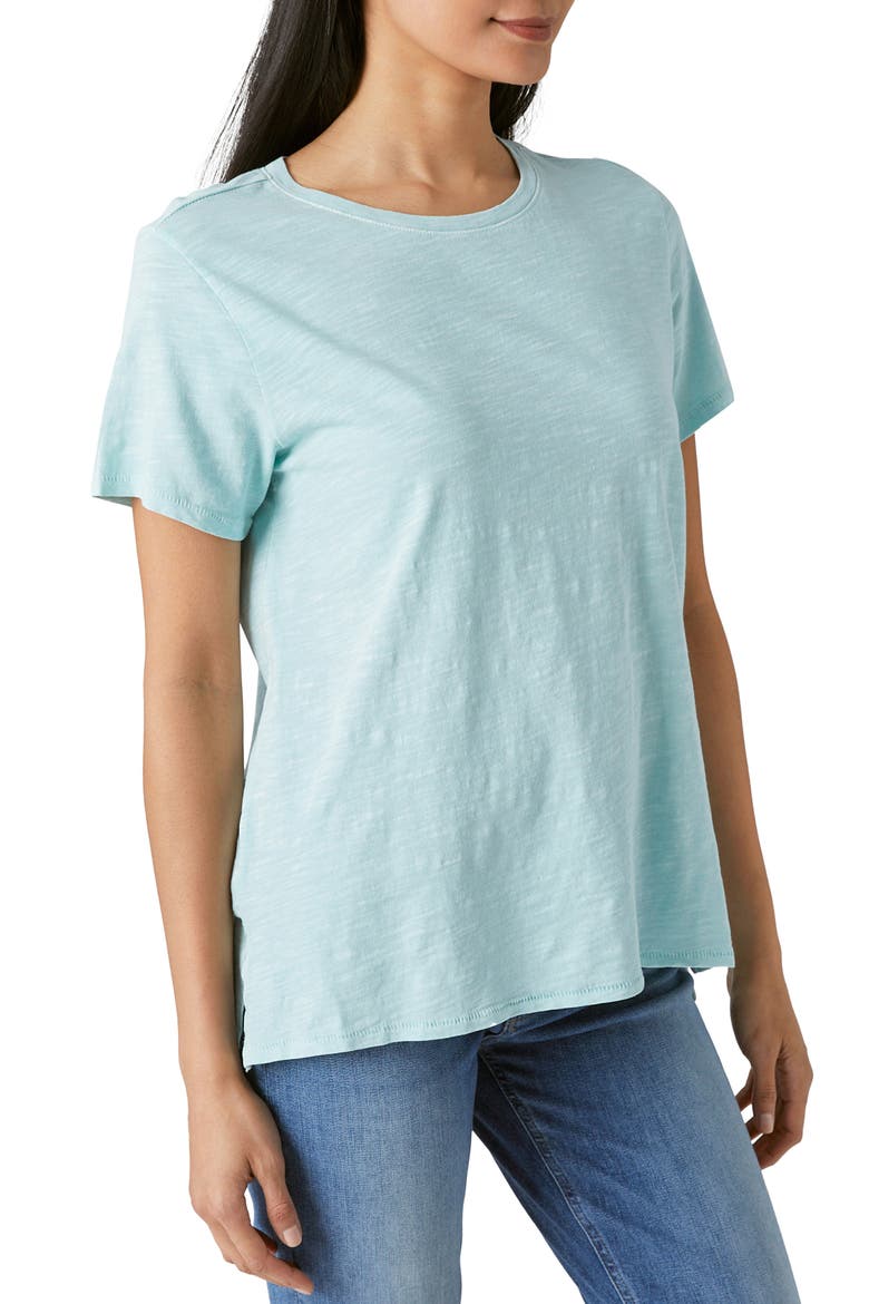 Classic Cotton Slub T-Shirt, Alternate, color, CANAL BLUE