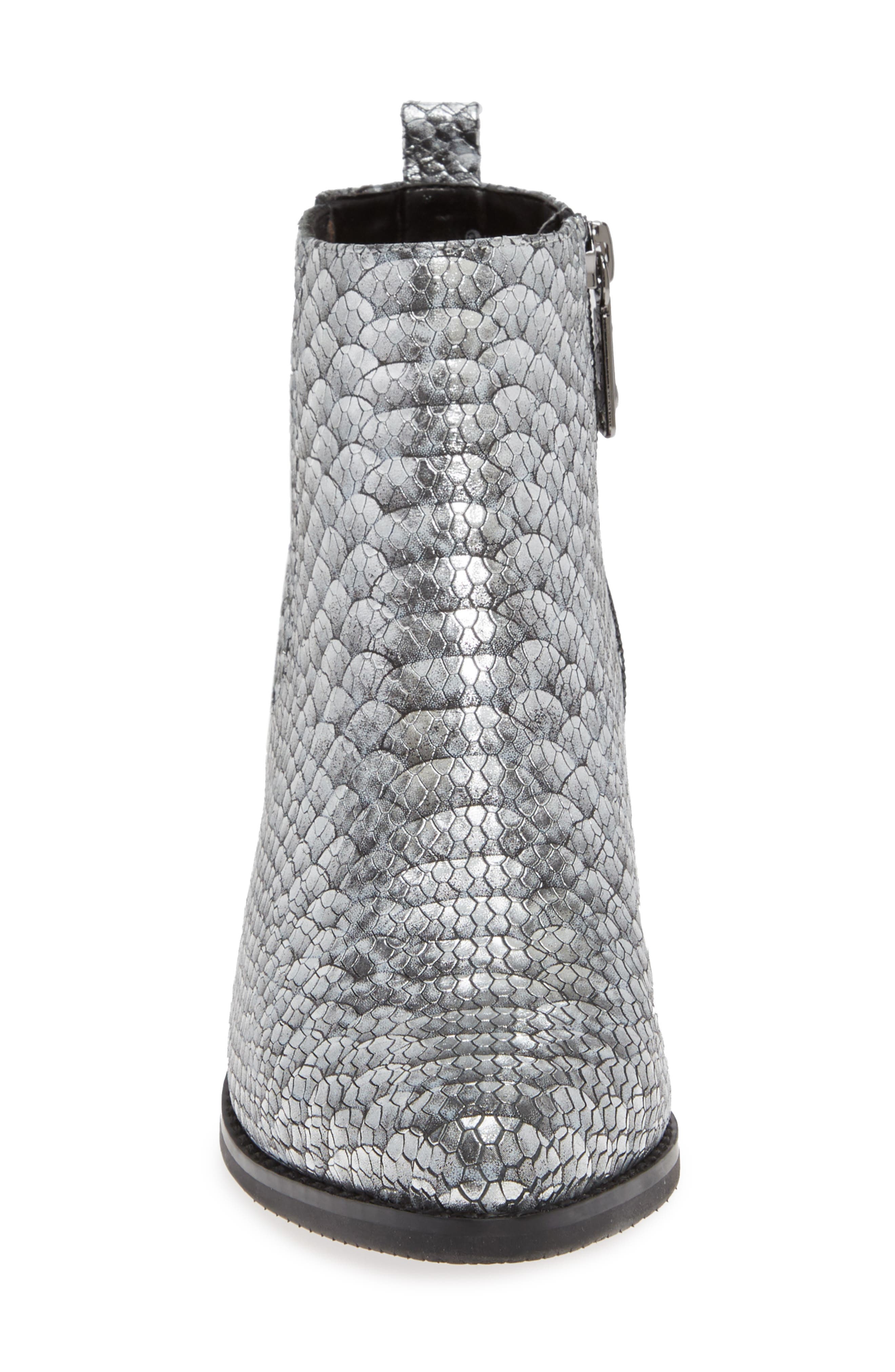 Elvina Waterproof Bootie, Alternate, color, SILVER SNAKE PRINT LEATHER