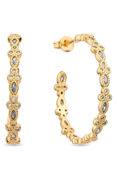 Emy Stone Hoop Earrings