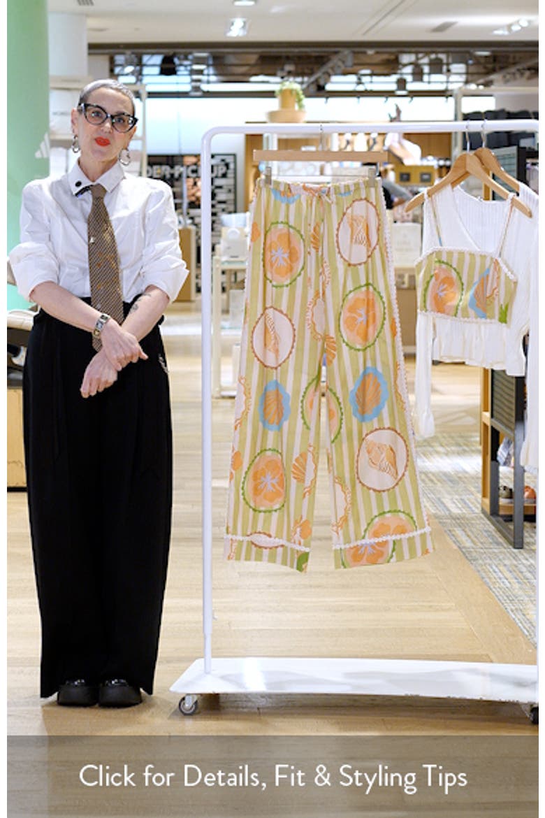 Fiorella Print Linen & Cotton Pants video