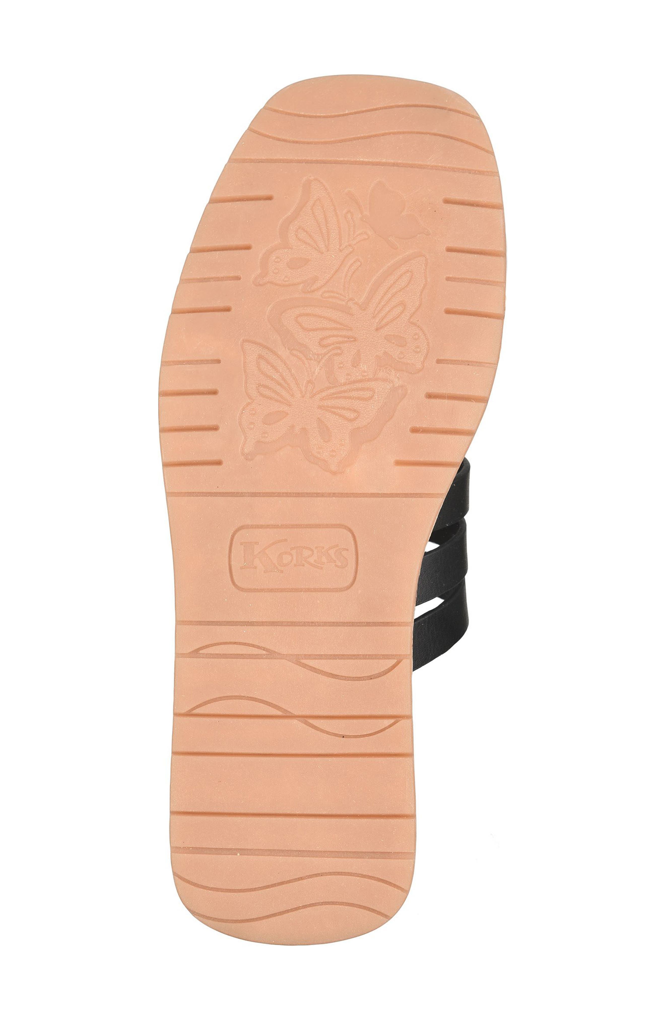 KORKS Marisol Toe Loop Slide Sandal, Alternate, color, Black