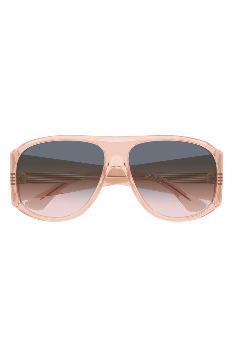 Chloé 60mm Gradient Navigator Sunglasses, Main, color, Orange