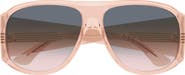 Chloé 60mm Gradient Navigator Sunglasses