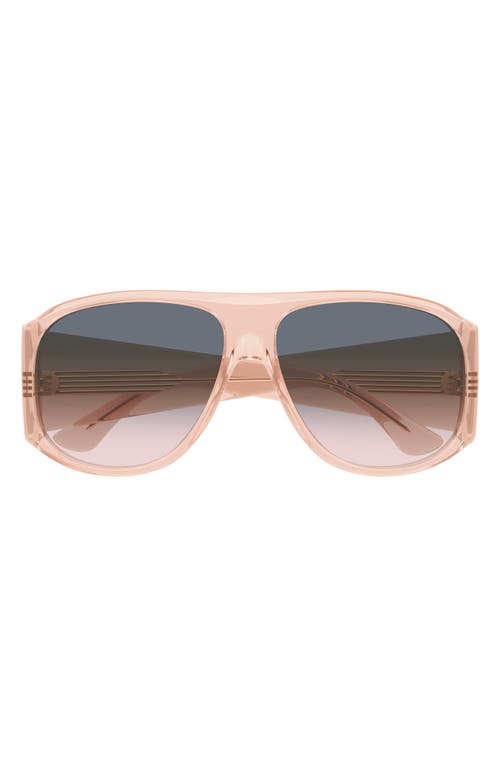 Chloé 60mm Gradient Navigator Sunglasses In Neutral