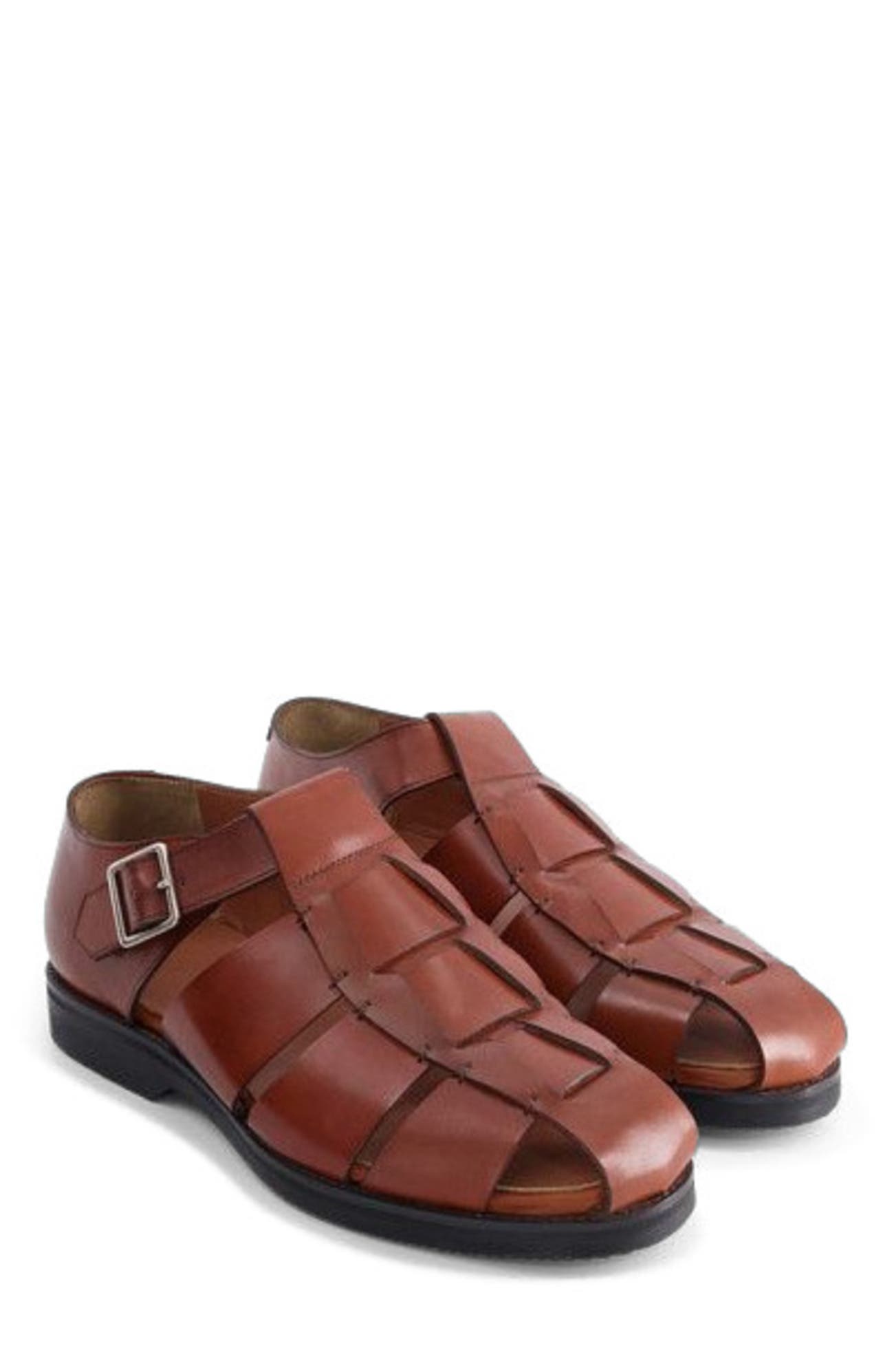 Anthony Veer Mariner Fisherman Sandal, Alternate, color, Heritage Tan Leather