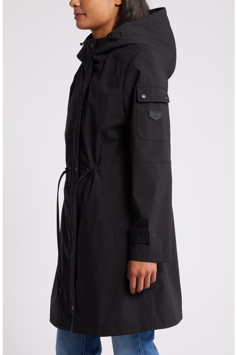 Hooded Longline Parka, Alternate, color, BLACK