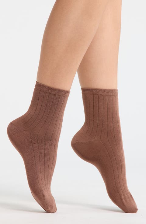 Wide Rib Ankle Socks