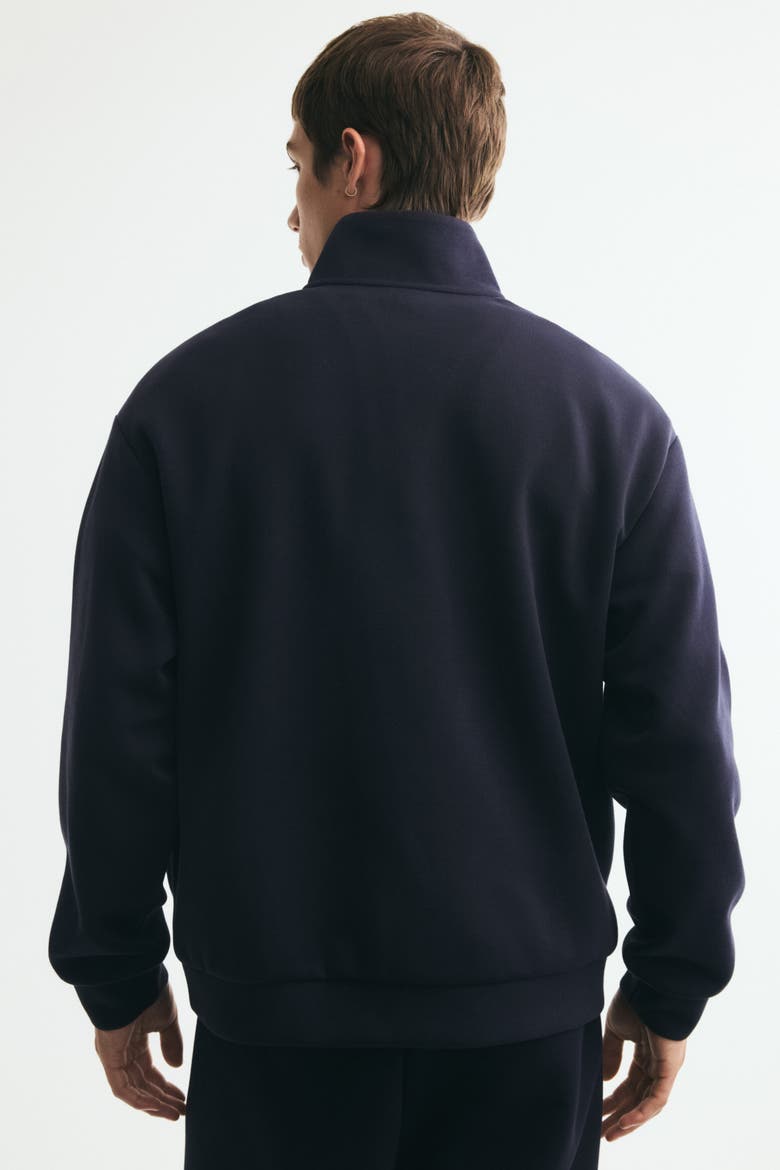 Relaxed-Fit Half-Zip Sweatshirt, Alternate, color, Navy blue