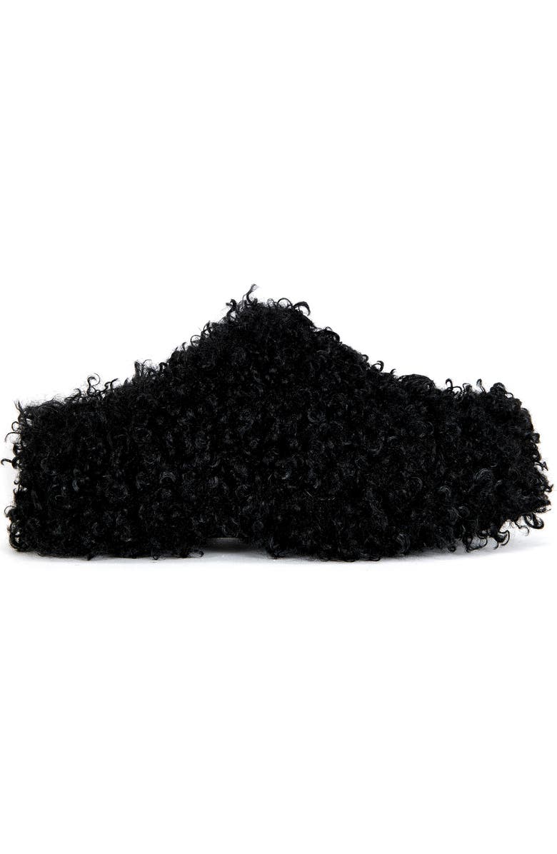 AZALEA WANG Darwin Faux Shearling Clog, Alternate, color, Black