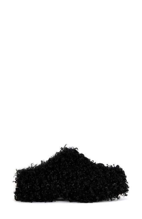 Azalea Wang Darwin Faux Shearling Clog In Black