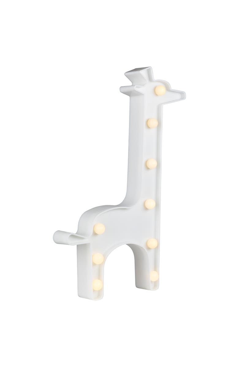 Northlight LED Lighted Giraffe Marquee Wall Art - 11.5" - White, Alternate, color, 