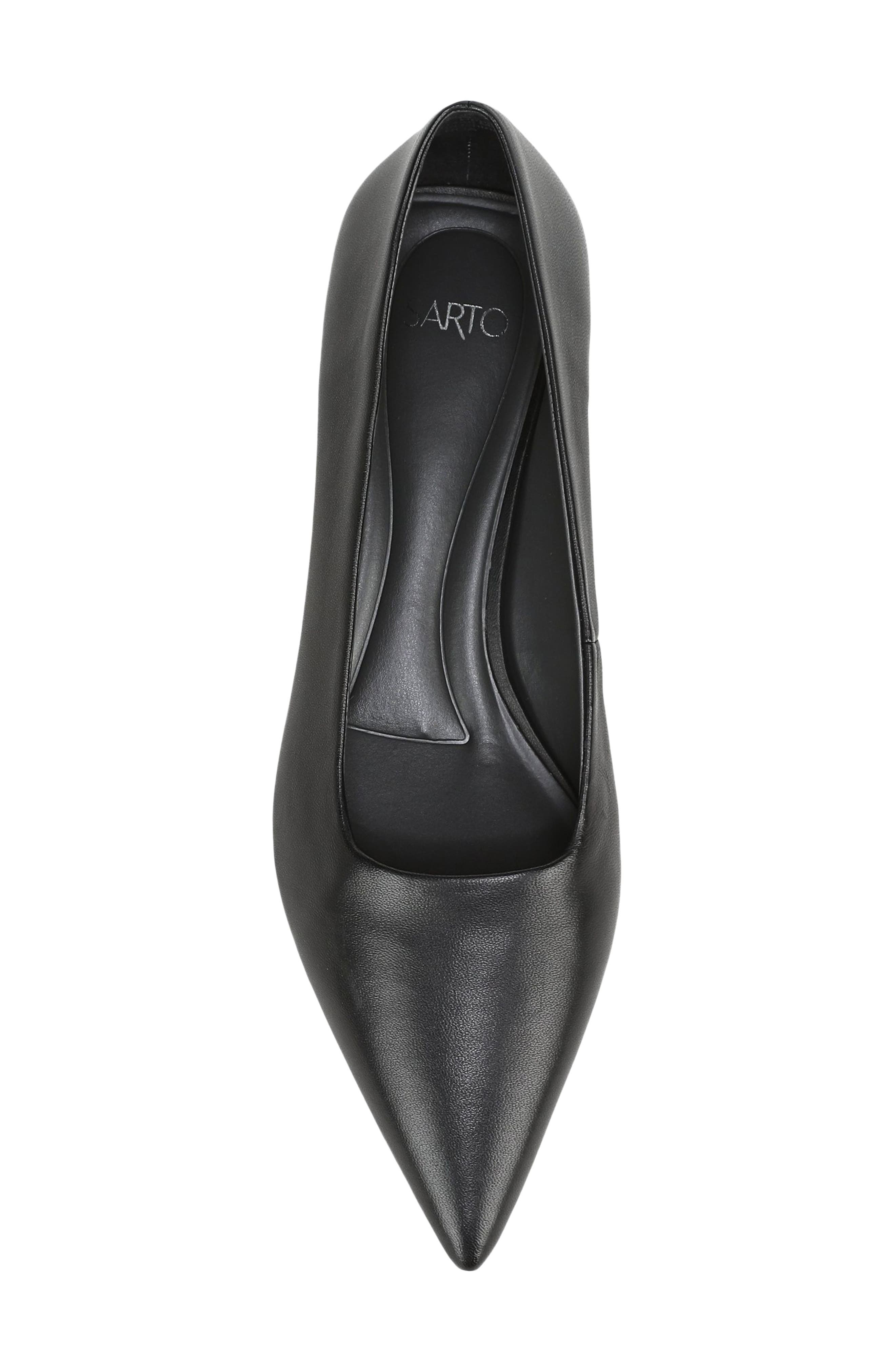 Boa Pointed Toe Pump, Alternate, color, BLACK