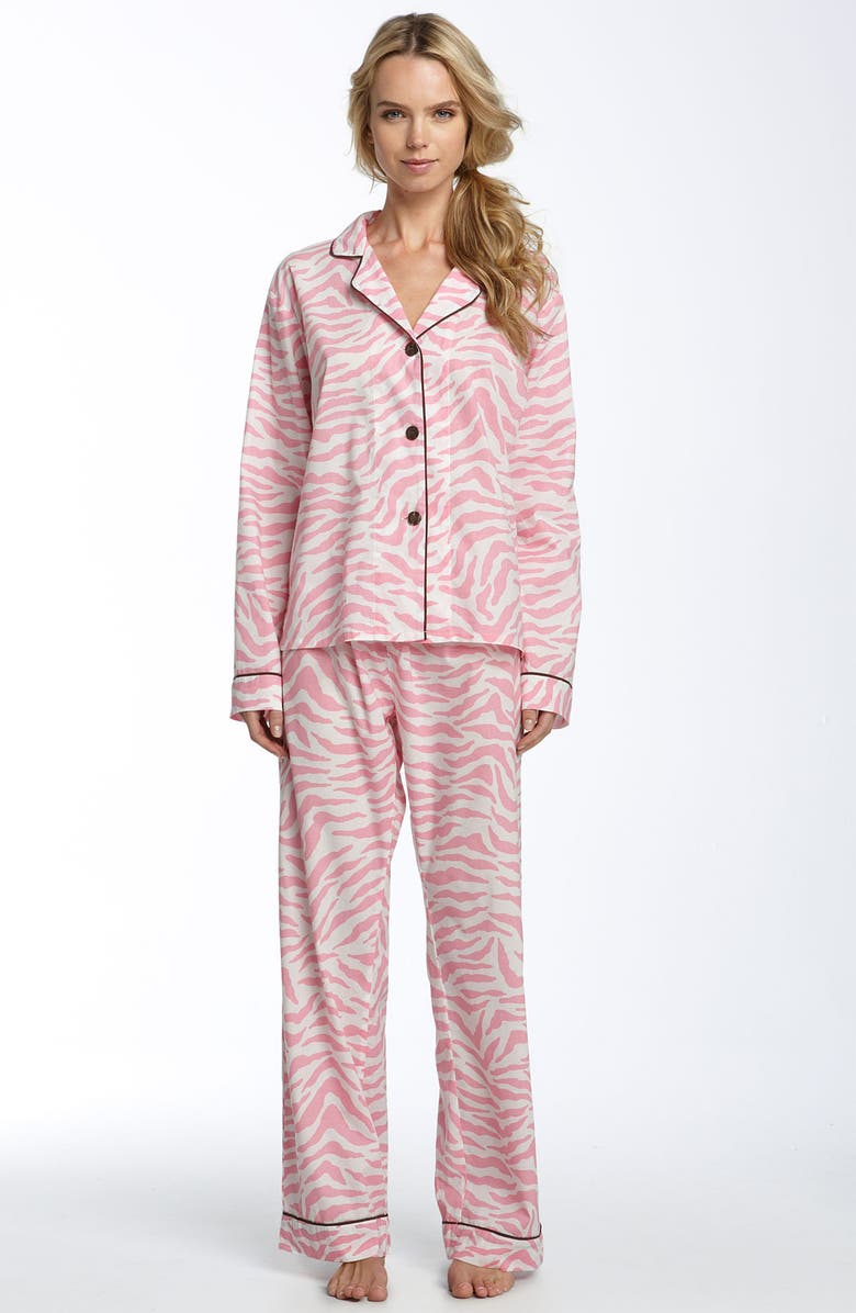 PJ Salvage Classic Poplin Pajamas, Main, color, 