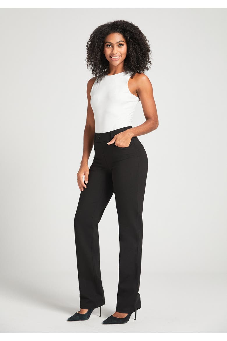 7 Pocket DPYP Dress Pant Yoga Pants Straight Leg, Alternate, color, Black