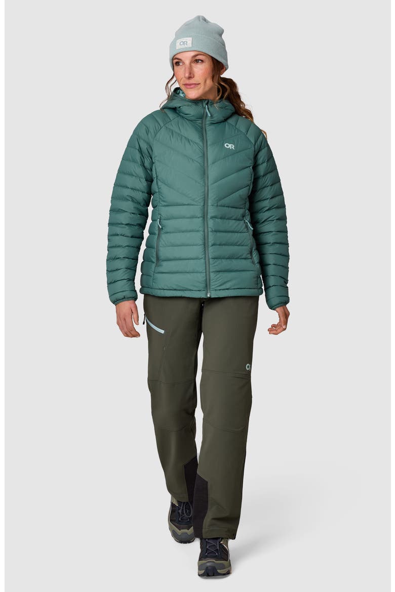 Transcendent Water Resistant 800 Fill Power Down Jacket, Alternate, color, MALACHITE