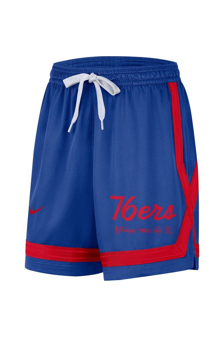 Women's Nike Royal Philadelphia 76ers Crossover Performance Shorts, Alternate, color, Royal