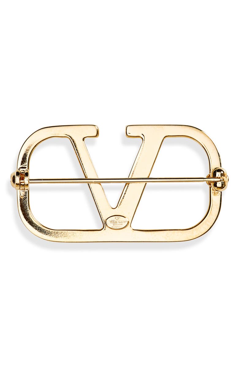 Valentino Garavani VLOGO Brooch, Alternate, color, 