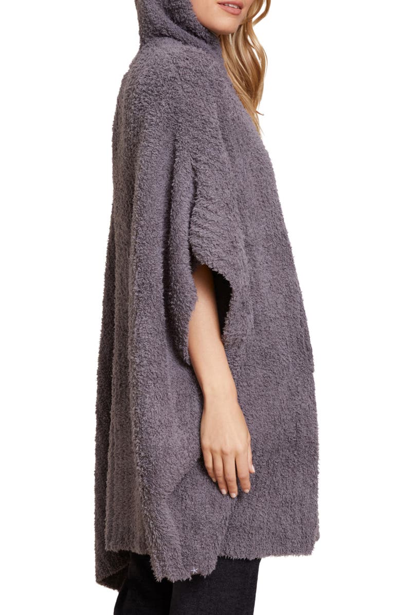 Barefoot Dreams<sup>®</sup> CozyChic<sup>®</sup> Ribbed Hooded Poncho, Alternate, color, Carbon