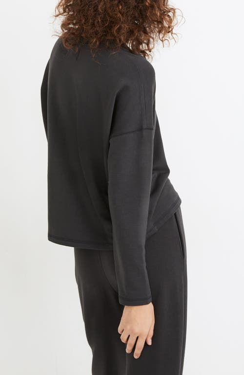 Madewell Mwl Superbrushed Easygoing Sweatshirt In Black