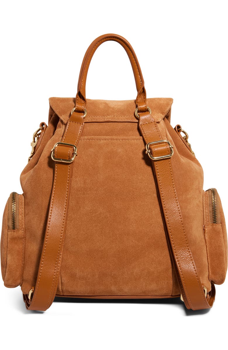 AIMEE Away We Go Backpack, Alternate, color, Rustic Caramel Suede