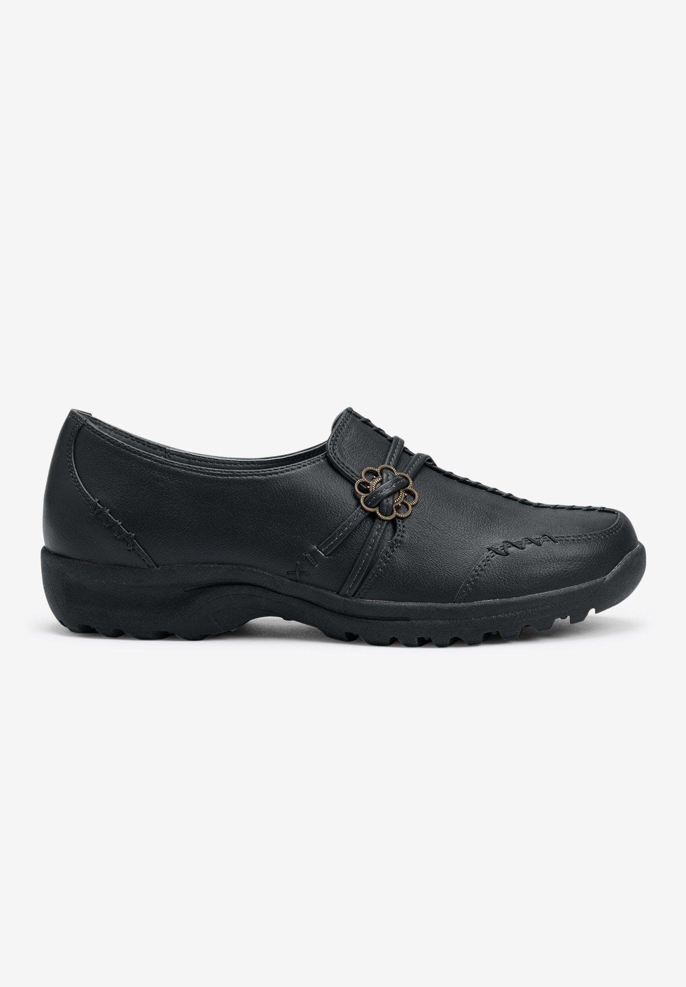 Comfortview The Natalia Slip-On Flat, Alternate, color, Black
