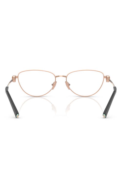 Tiffany & Co . 54mm Oval Optical Glasses In Rose Gold Blk