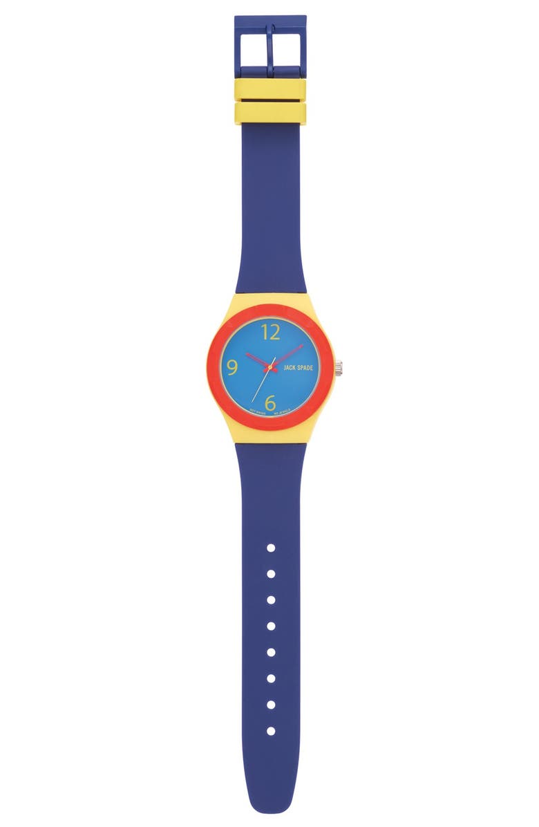 Jack Spade 'Graphic' Colorblock Watch, 38mm, Alternate, color, 