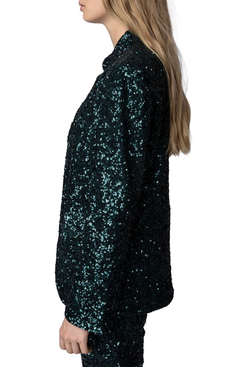 Zadig & Voltaire Very Sequin Jacket, Alternate, color,