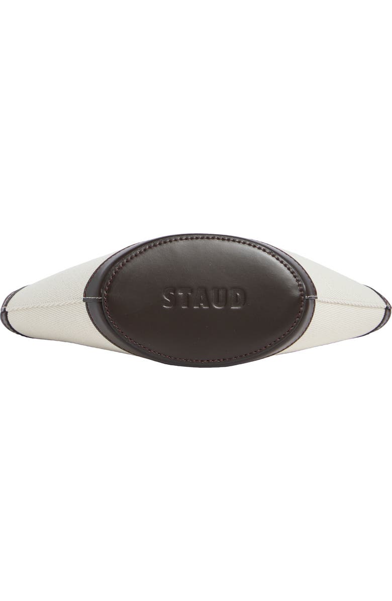 STAUD Mini Shirley Canvas Bucket Bag, Alternate, color, Natural/ Espresso