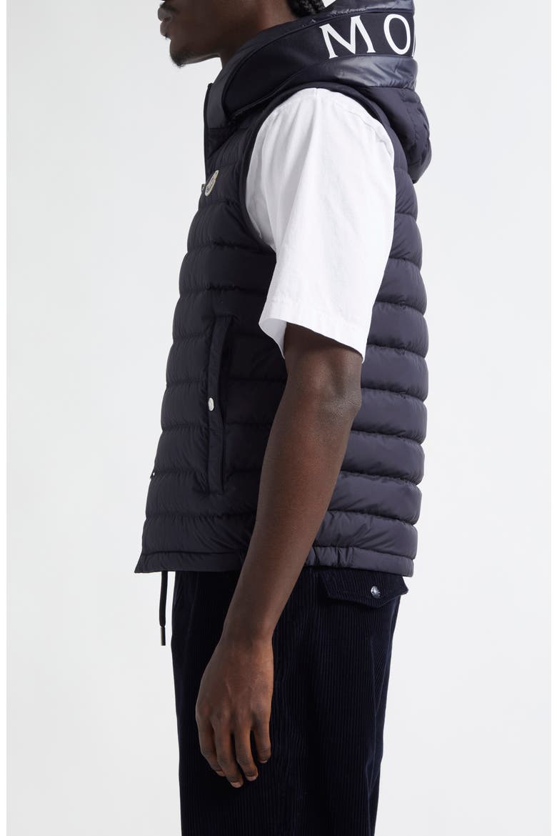 Bourget Down Hooded Vest, Alternate, color, DARK NAVY BLUE
