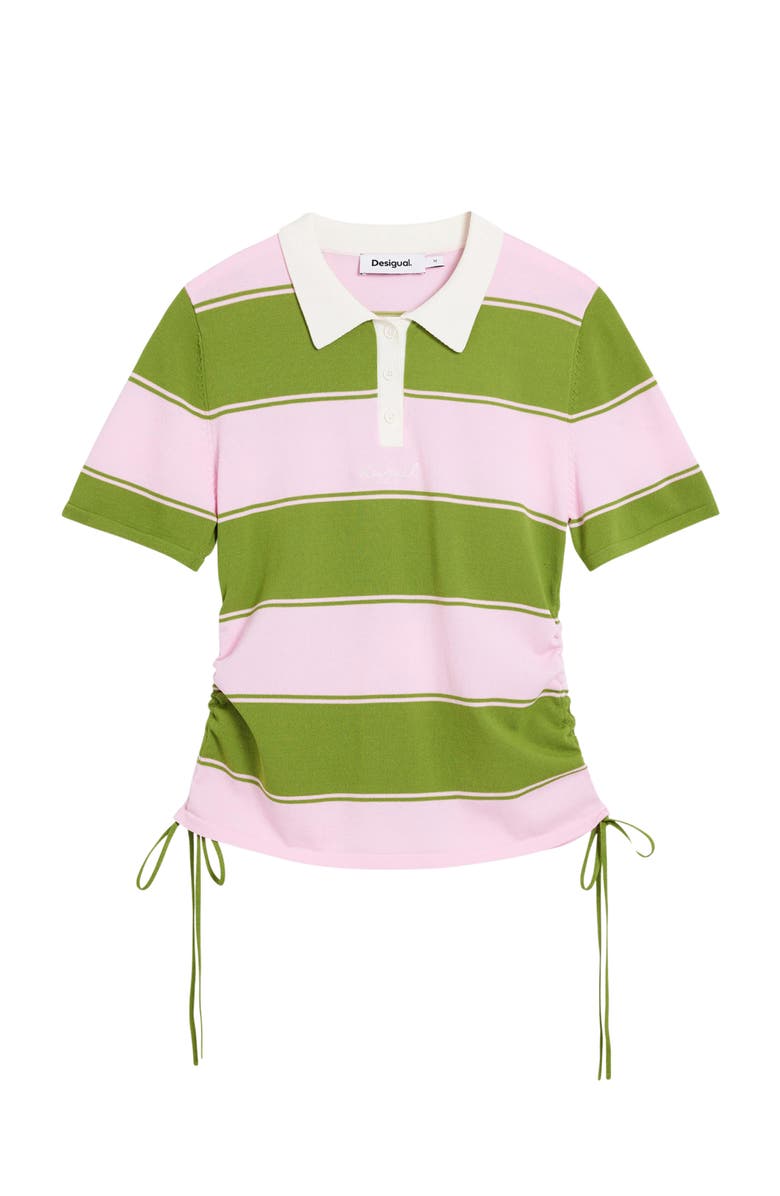 Desigual Stripe Polo Shirt, Alternate, color, 